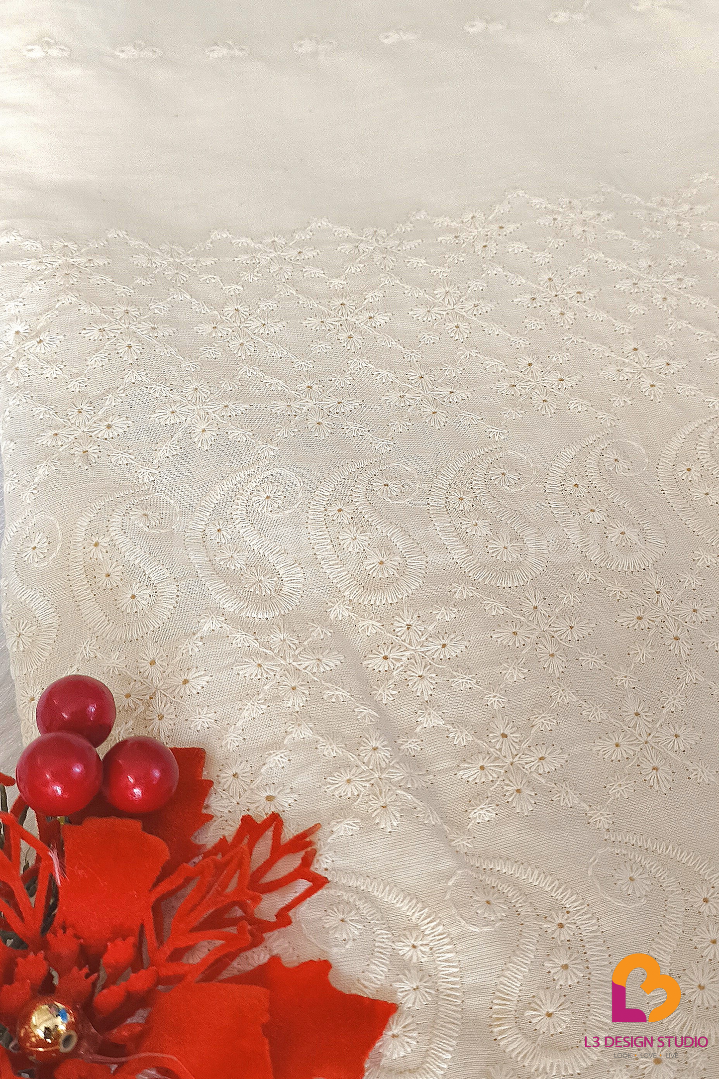 3Meter white and off-white hakoba fabrics