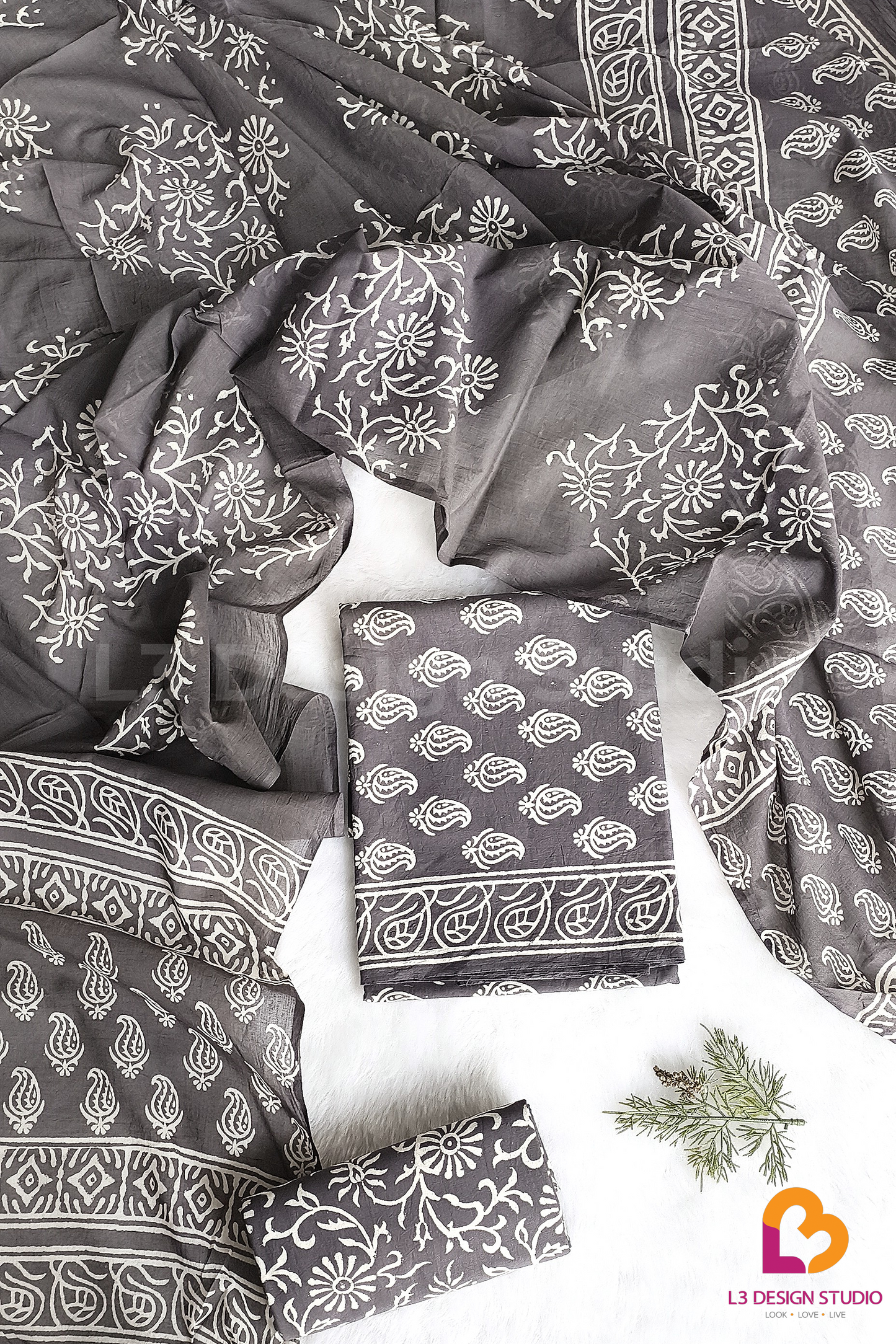 3- PIECE COTTON SUIT SET