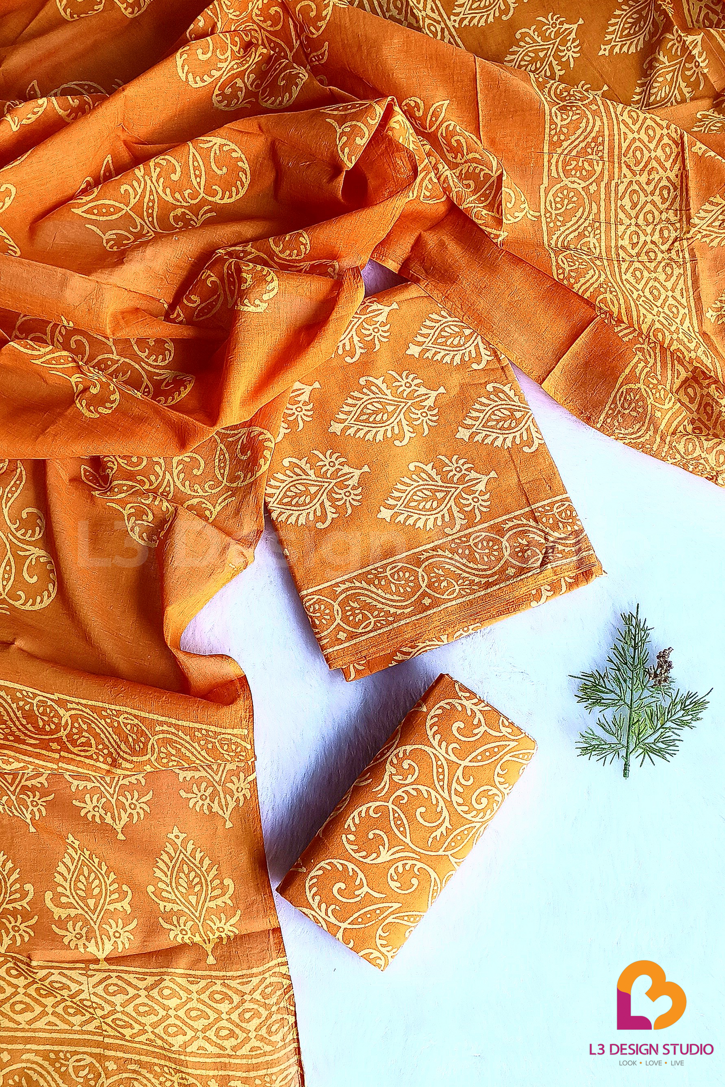 3 PIECE COTTON SUIT SET