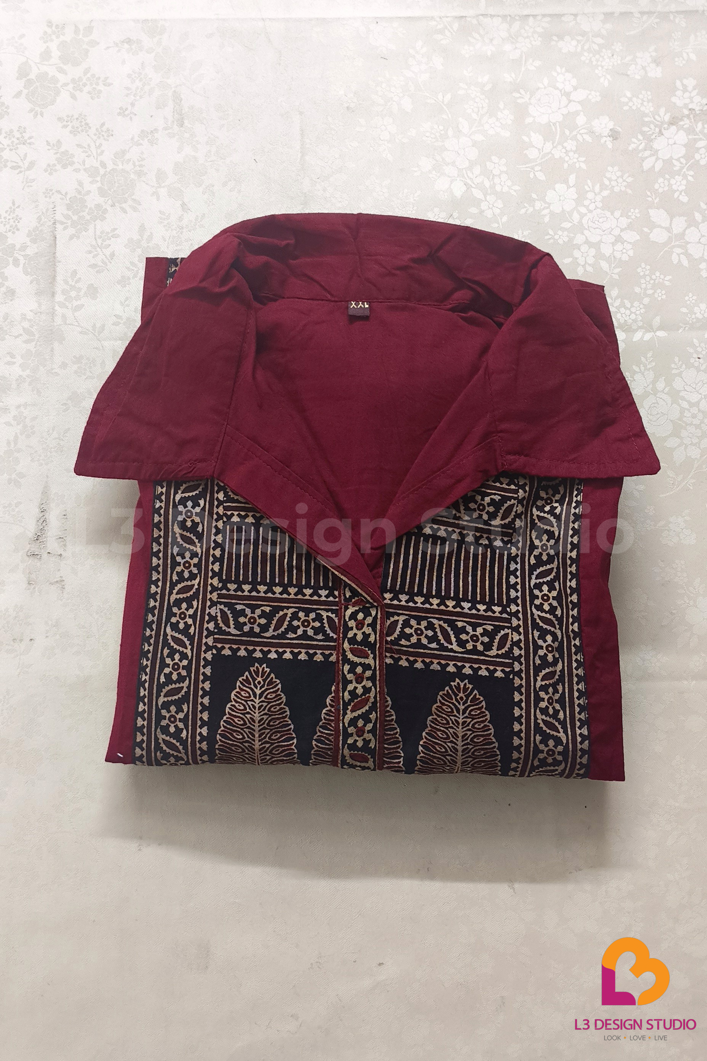 COTTON SHIRT COLLAR A LINE DRESS