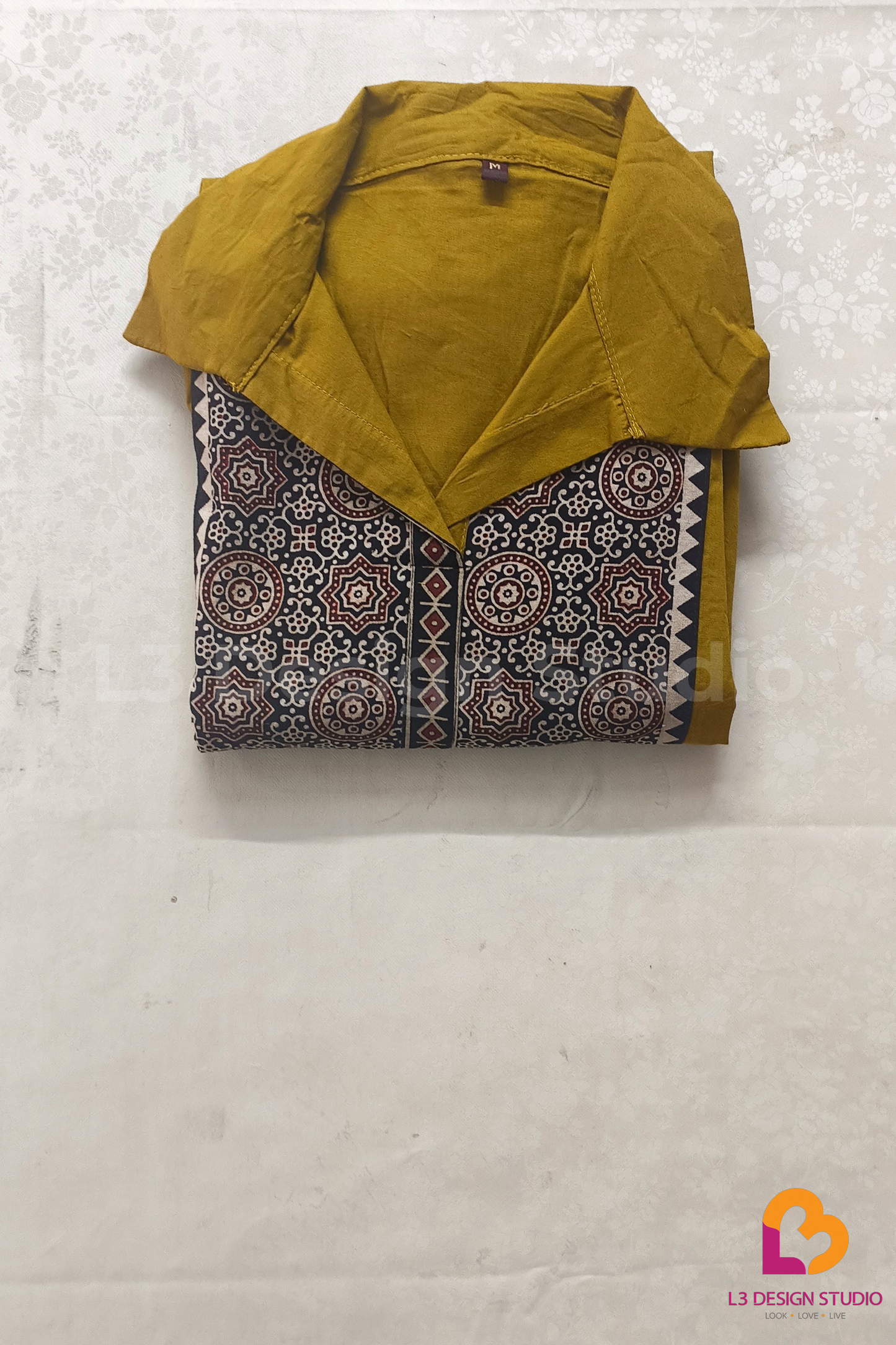 COTTON SHIRT COLLAR A LINE DRESS