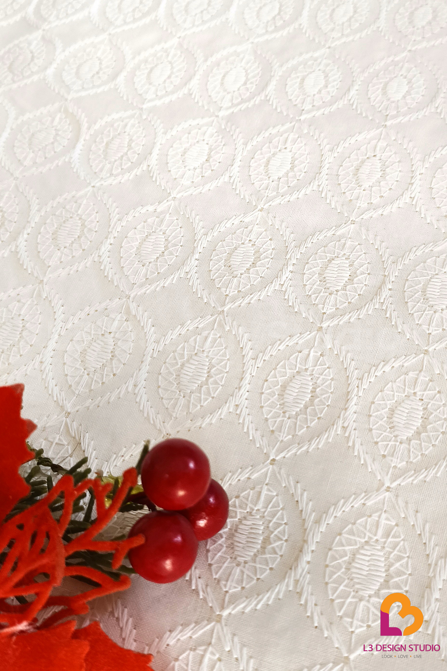 3Meter white and off-white hakoba fabrics