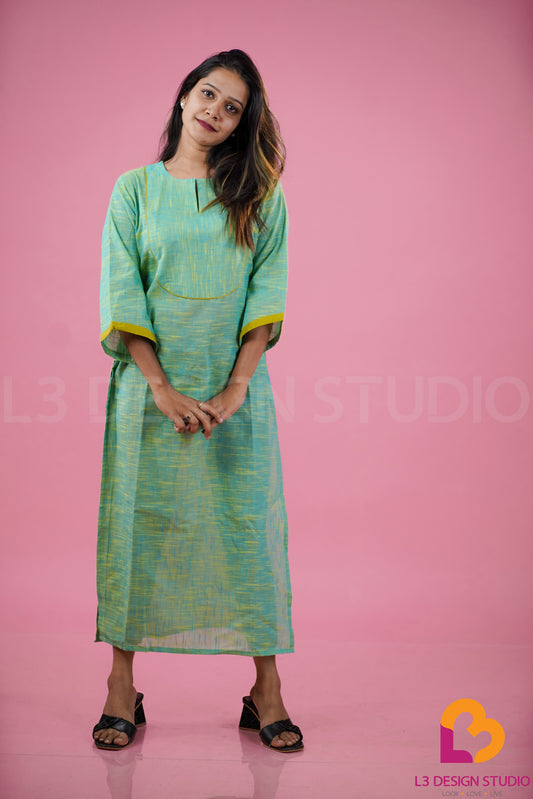 Green Cotton Kurti