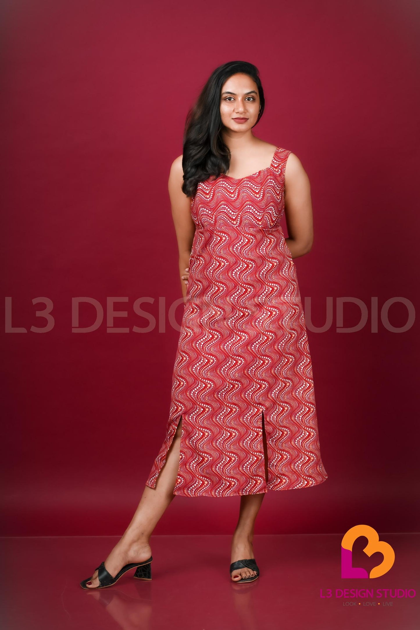 Red Dress in Indo-westrn style