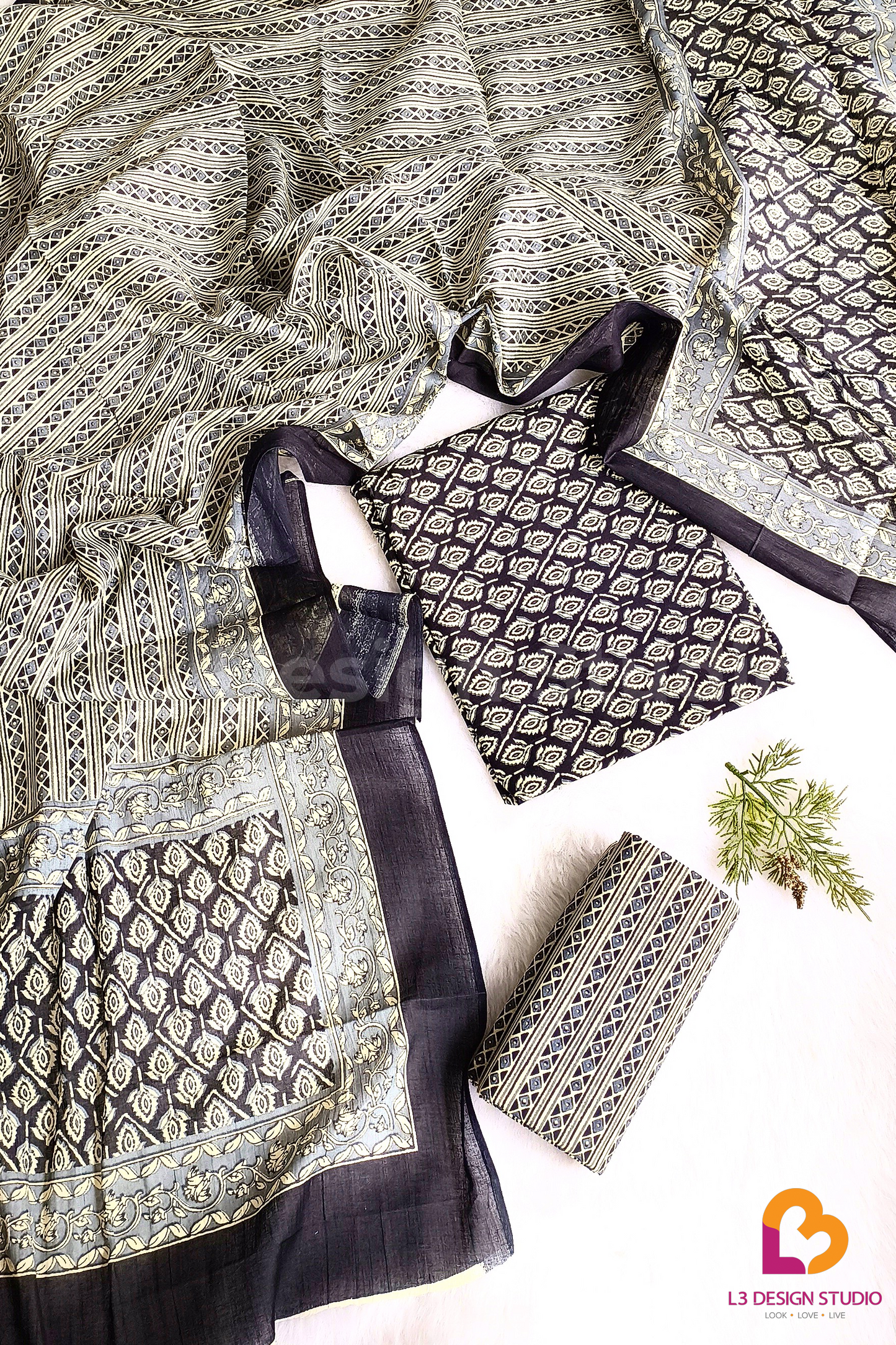 3 PIECE COTTON SUIT SET